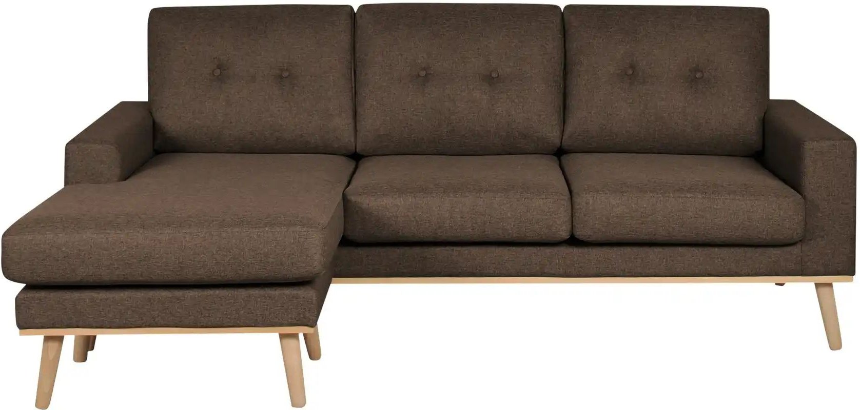 Ecksofa beidseitig stellbar Cristy ¦ braun ¦ Maße (cm): B: 211 H: 88 T: 139.0 Polstermöbel > Sofas > 3-Sitzer - Höffner