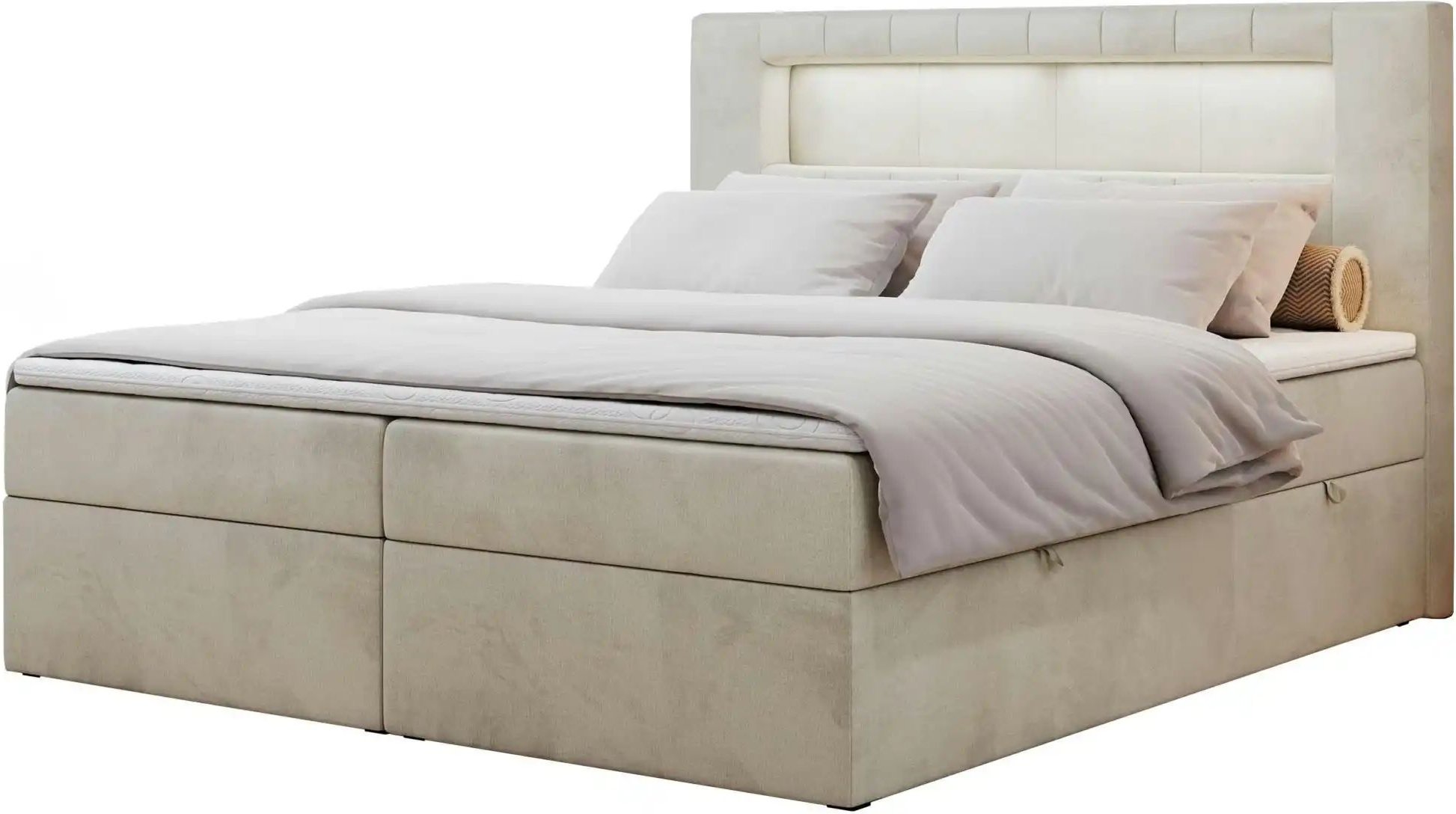 Boxbett mit Bettkasten Gold 5 ¦ beige ¦ Maße (cm): B: 140 H: 103 Betten > Komfortbetten - Höffner