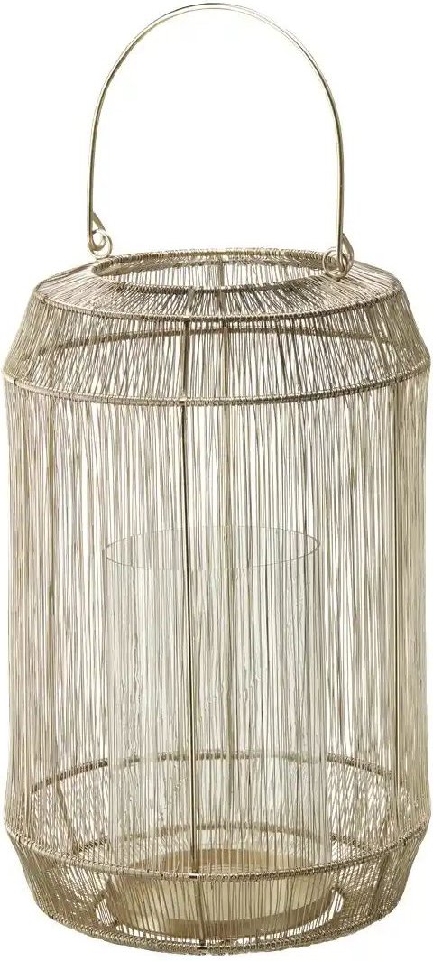 HOME STORY Laterne ¦ gold ¦ Eisen,Glas ¦ Maße (cm): H: 38 Ø: 24 Accessoires > Kerzen & Kerzenständer - Höffner