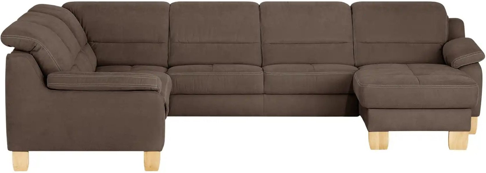 meinSofa Wohnlandschaft aus Mikrofaser Hanna ¦ braun ¦ Maße (cm): B: 322 H: 84 T: 264.0 Polstermöbel > Sofas > Wohnlands...