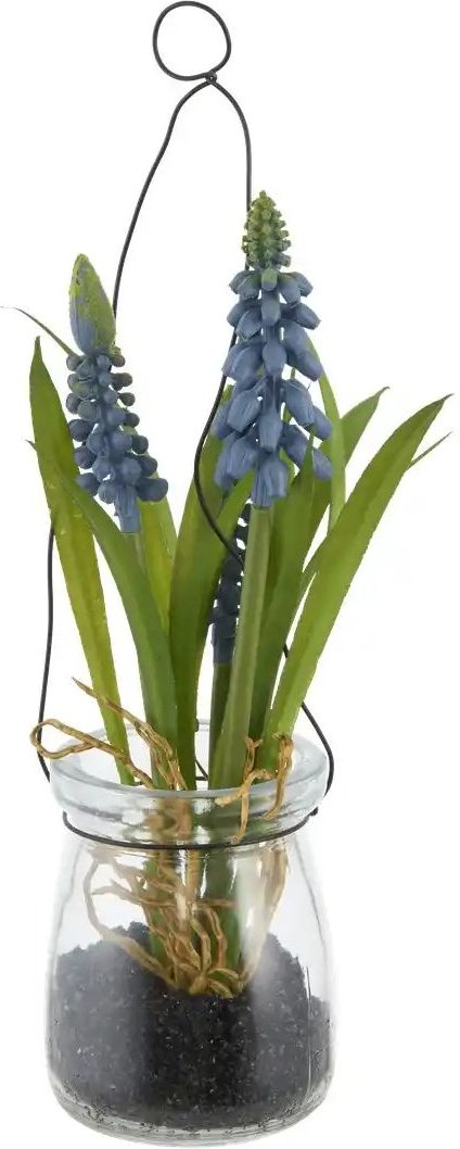 Hyazinthe in Glasvase ¦ Glas,Kunststoff ¦ Maße (cm): H: 21 Ø: 6 Accessoires > Kunstblumen - Höffner