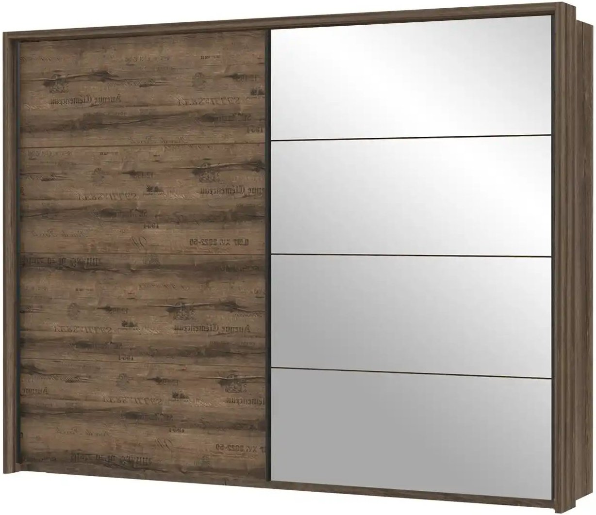 Schwebetürenschrank Jedburgh ¦ holzfarben ¦ Maße (cm): B: 280,6 H: 215,1 T: 61.2 Schränke > Kleiderschränke > Schwebetü...