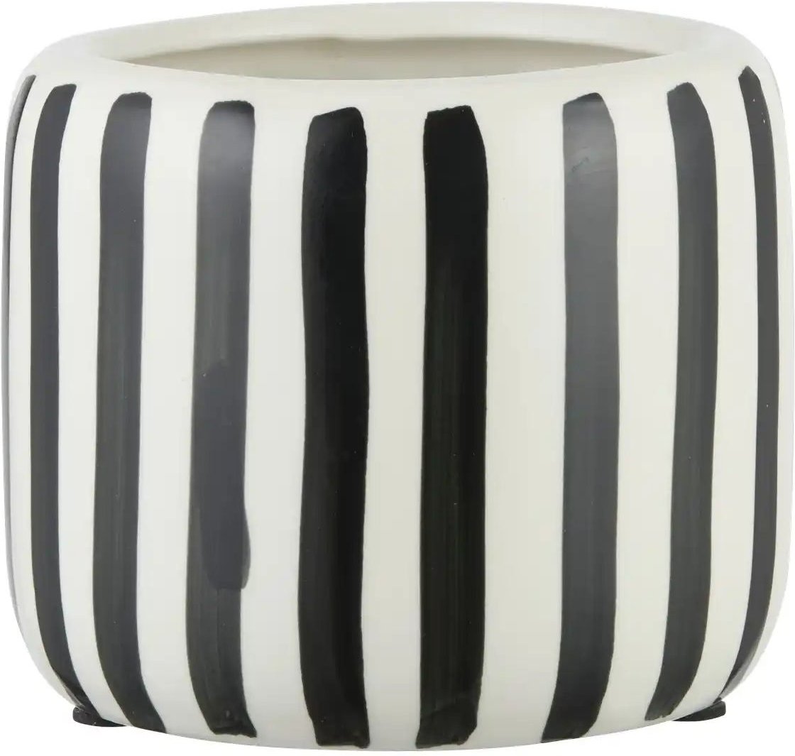Übertopf ¦ schwarz ¦ Steingut ¦ Maße (cm): H: 11,5 Ø: 13.5 Accessoires > Dekoartikel - Höffner