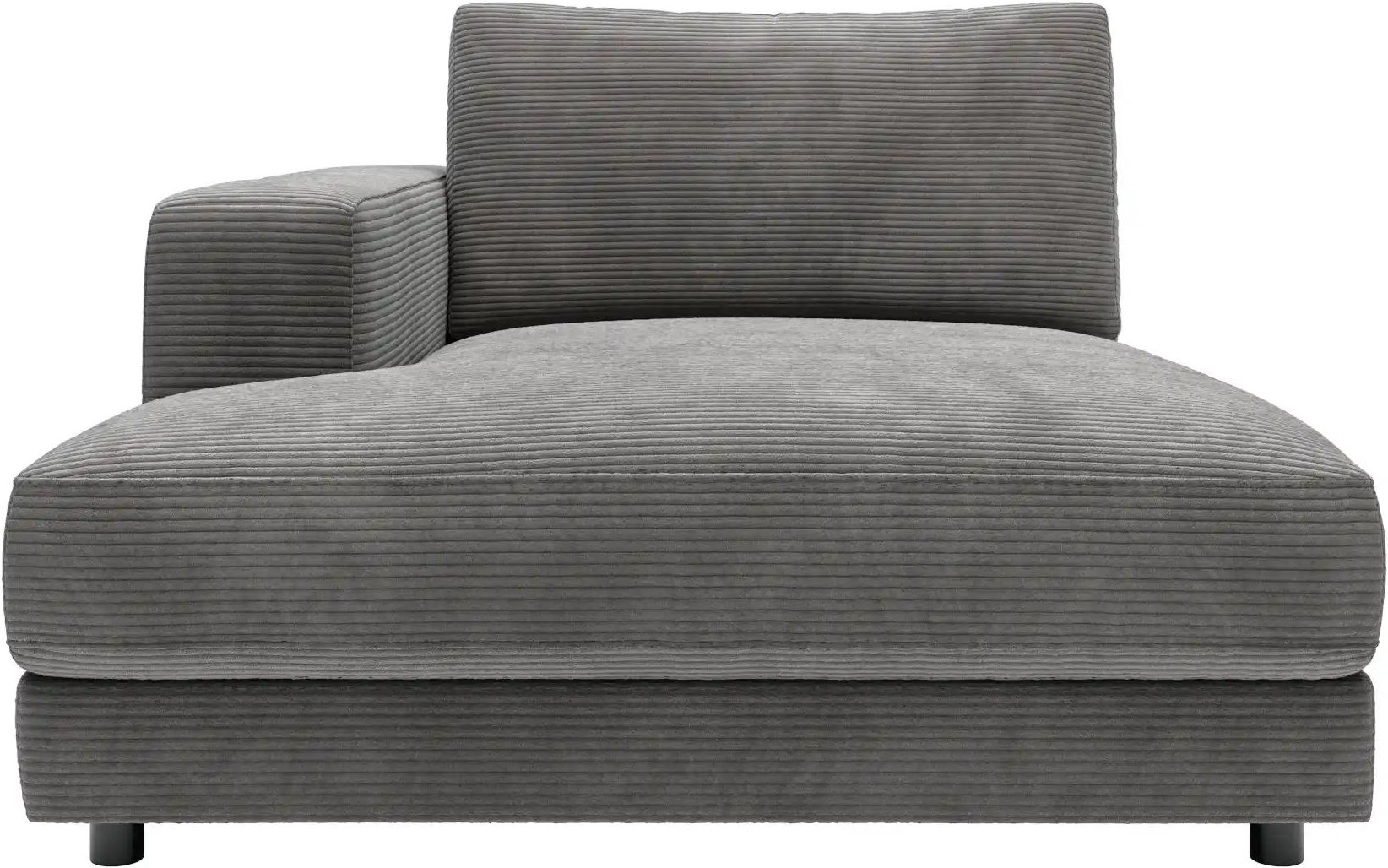 Thumbnail - Jette Home Element Ottomane links in Cord Sila ¦ grau ¦ Maße (cm): B: 125 H: 85 T: 170.0 Polstermöbel > Sofas > Modulsof...