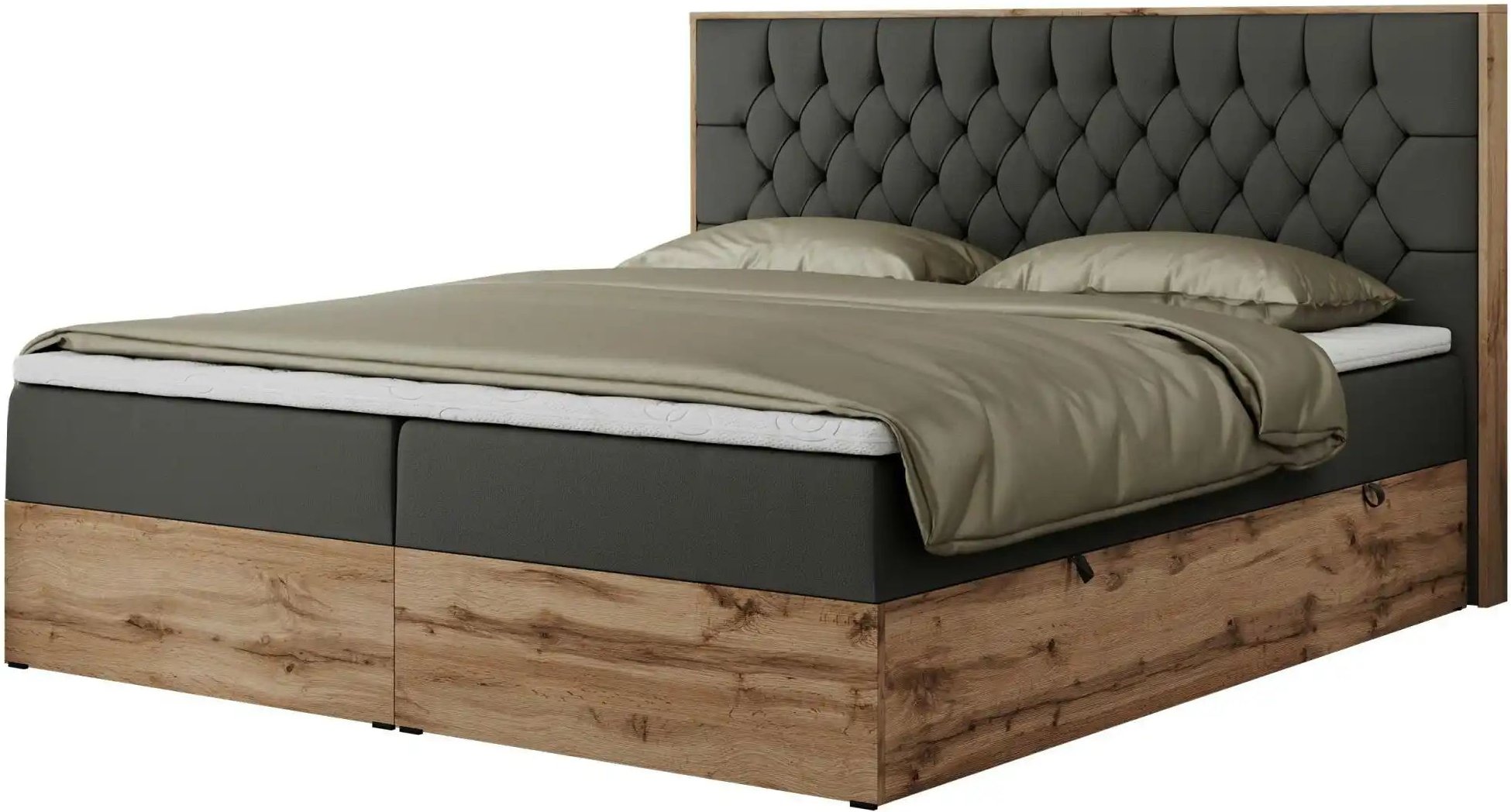 Boxbett mit Bettkasten Amore ¦ grau ¦ Maße (cm): B: 168 H: 115 Betten > Komfortbetten - Höffner