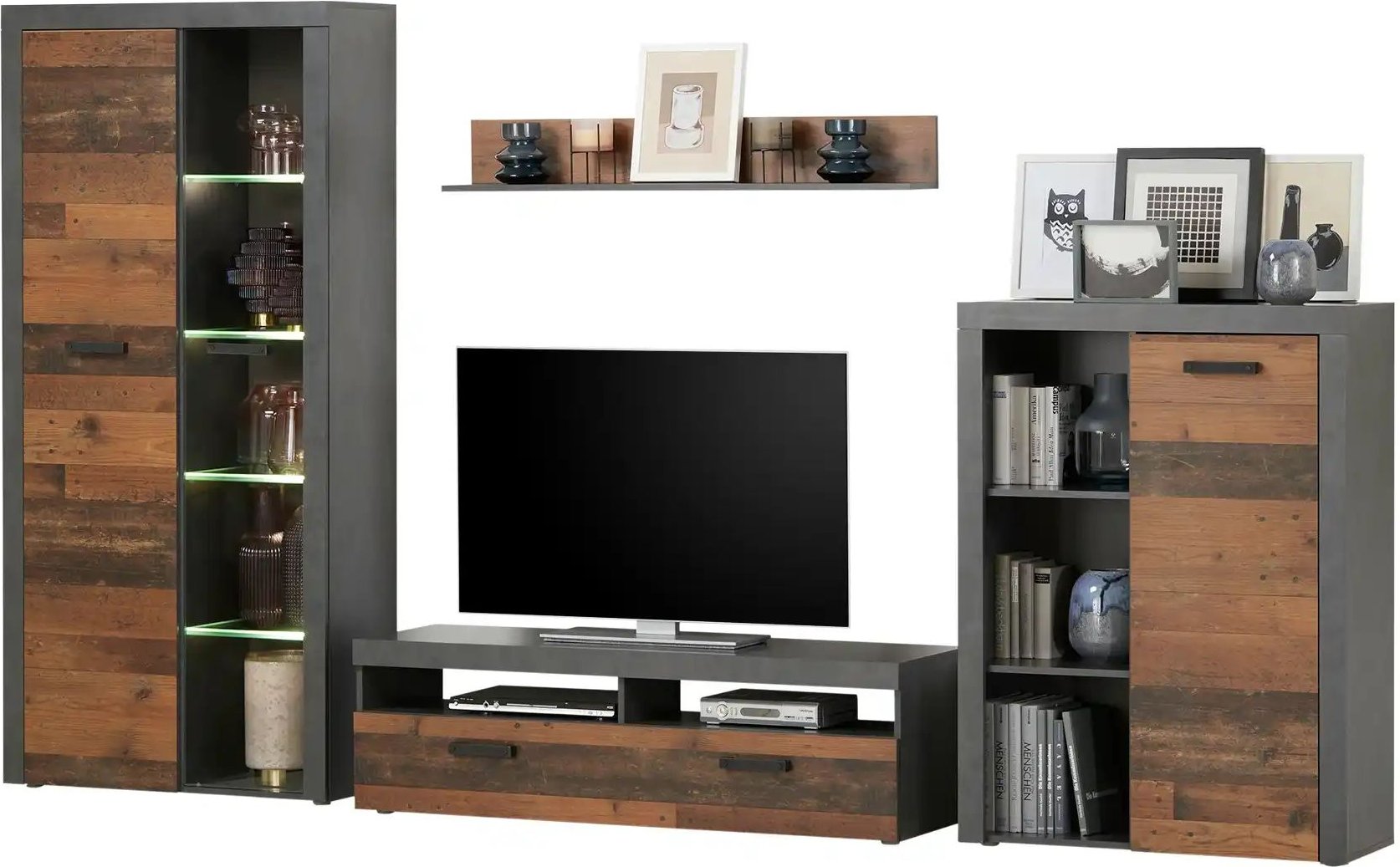 Wohnkombination Tavola ¦ holzfarben ¦ Maße (cm): B: 340 H: 190 T: 40.0 Kommoden & Sideboards > Wohnwände - Höffner