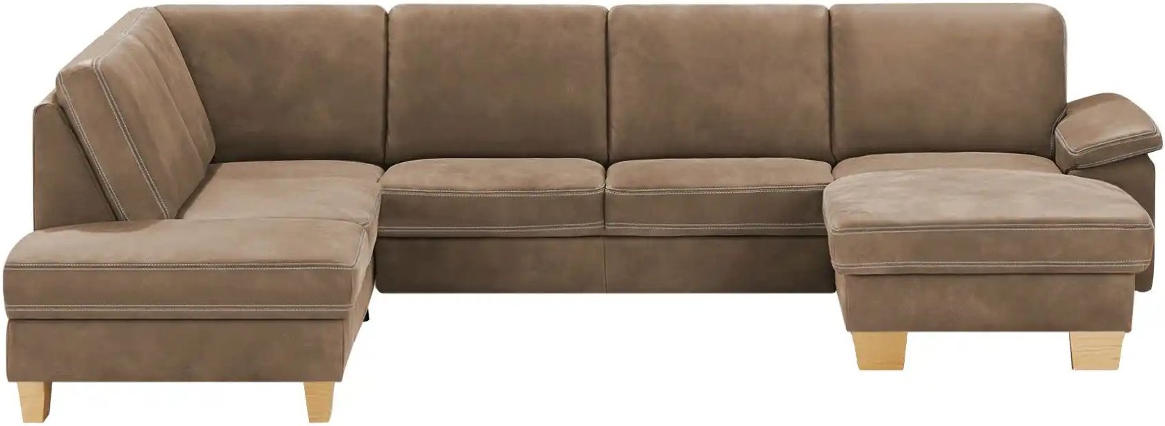 meinSofa Wohnlandschaft Leder Samu ¦ braun ¦ Maße (cm): B: 316 H: 90 T: 235.0 Polstermöbel > Sofas > Wohnlandschaften - ...