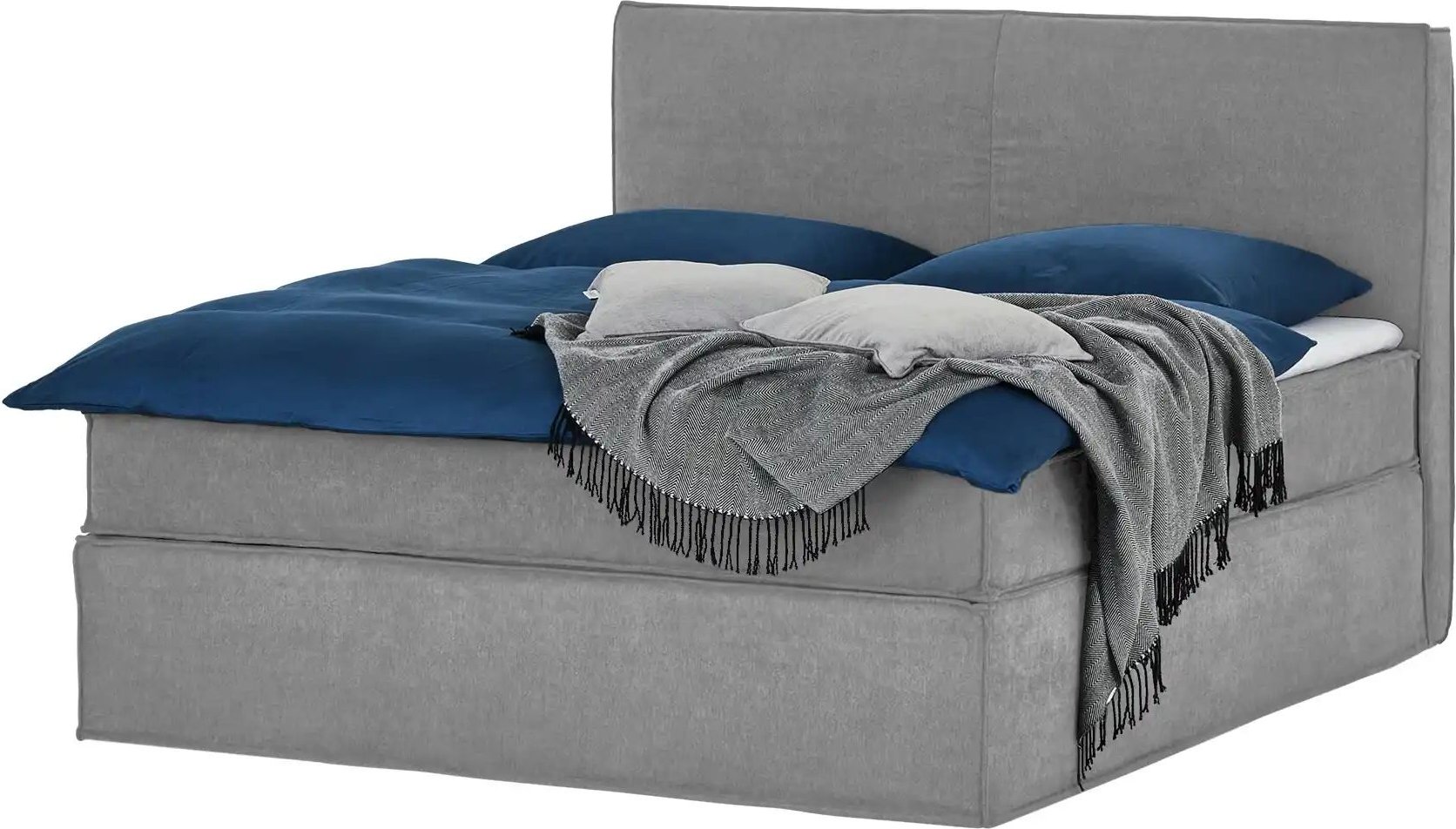 Boxi Boxspringbett mit trendigem Keder Boxi Urban ¦ grau ¦ Maße (cm): B: 180 H: 125 Betten > Boxspringbetten - Höffner