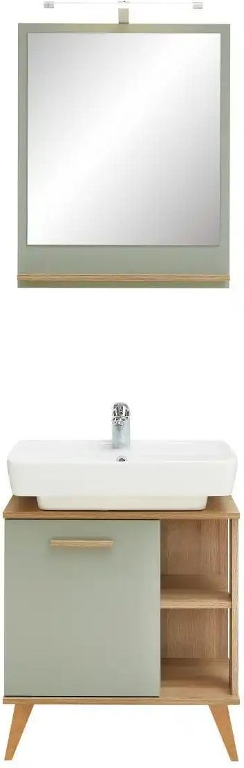 Thumbnail - Badkombination Dehmsee ¦ grün ¦ Maße (cm): B: 60,5 H: 200 Schränke > Badschränke > Komplett-Badkombinationen - Höffner