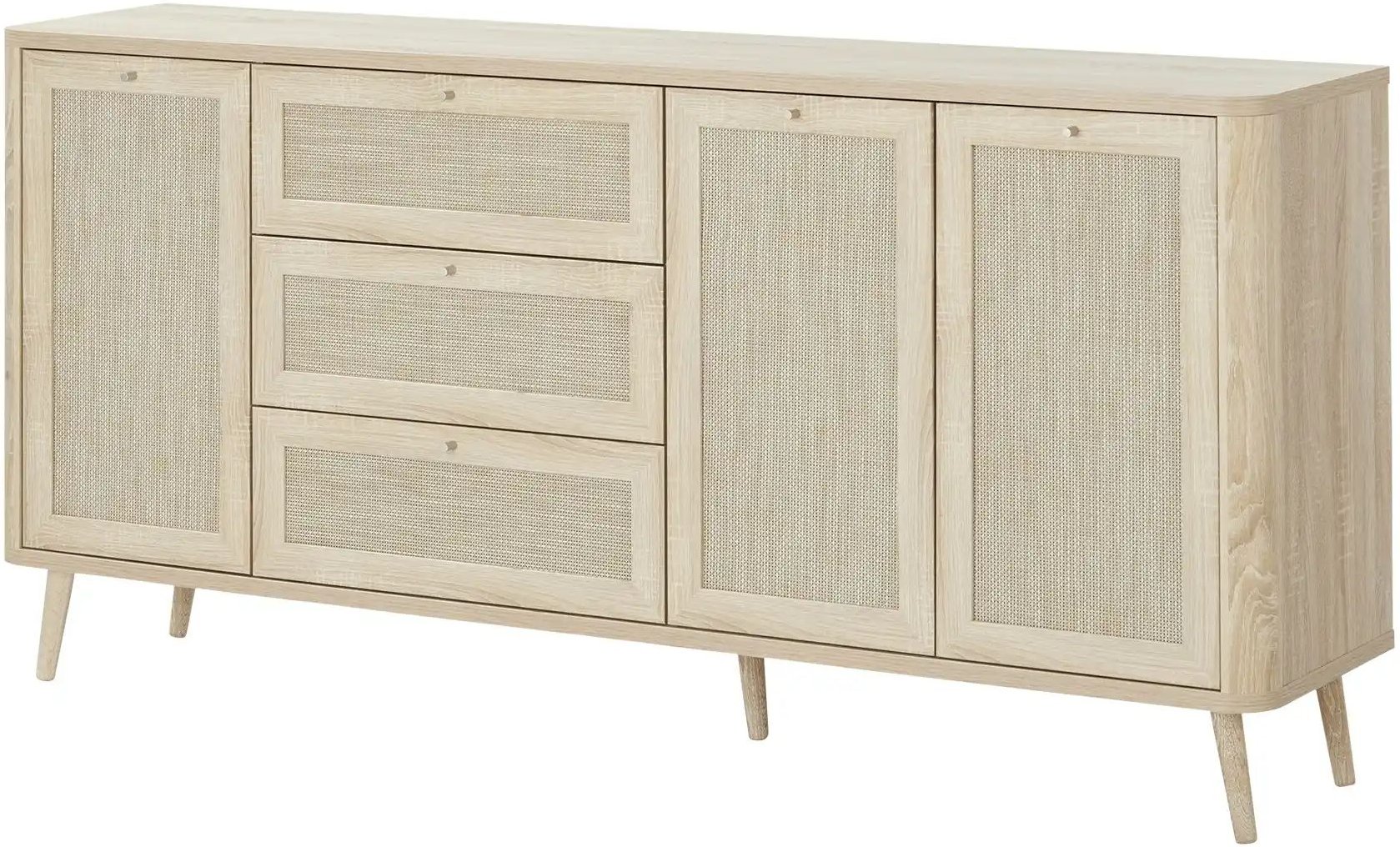 Roomers Sideboard Rafia Premium ¦ holzfarben ¦ Maße (cm): B: 175 H: 81,6 T: 40.0 Kommoden & Sideboards > Sideboards - H...