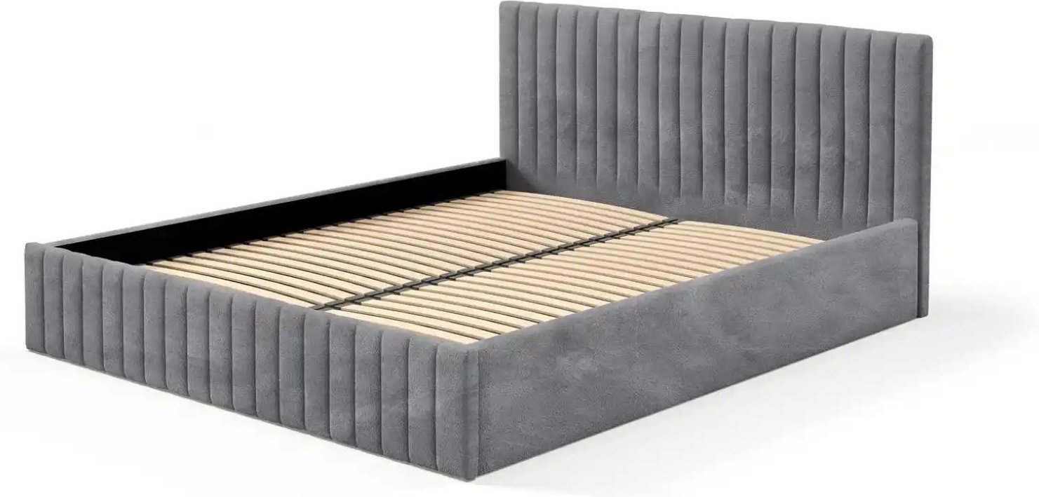 Polsterbett mit Bettkasten Sona ¦ grau ¦ Maße (cm): B: 99 H: 90 Betten > Polsterbetten - Höffner