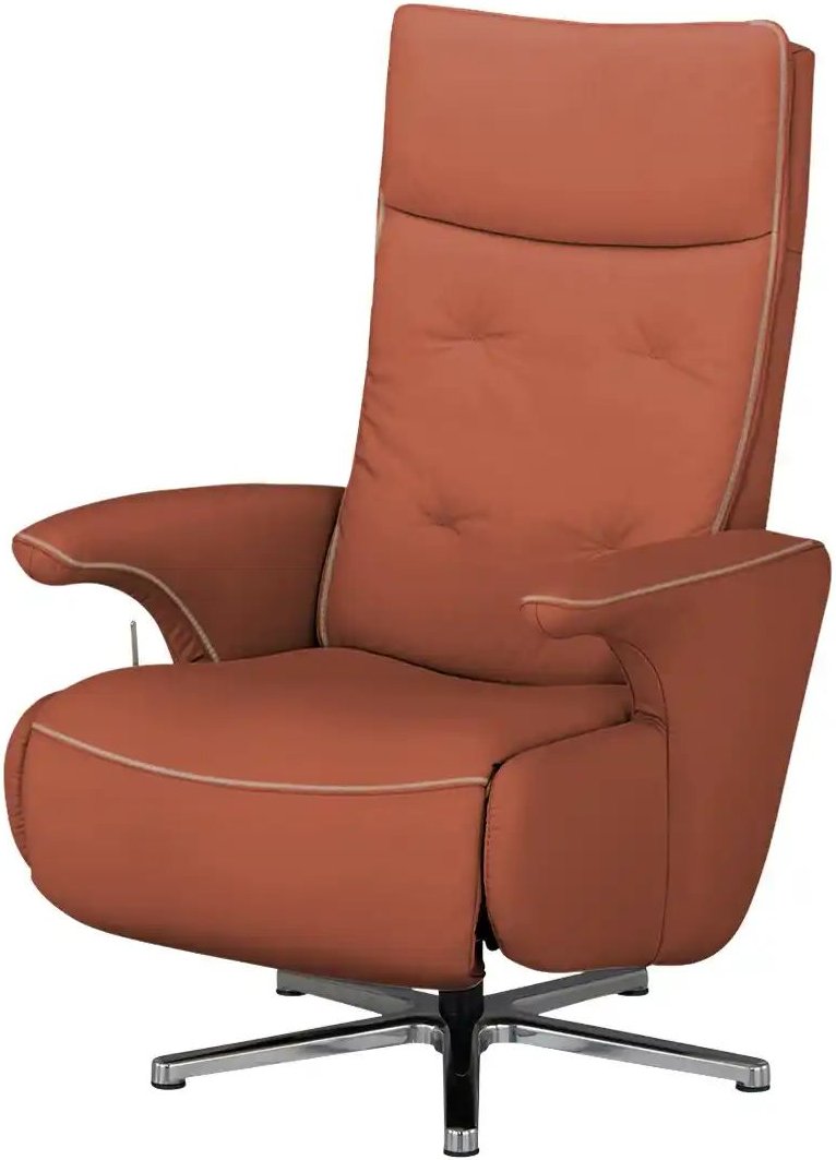 meinSofa Drehsessel aus Leder Franzi ¦ rot ¦ Maße (cm): B: 73 H: 115 T: 83.0 Polstermöbel > Sessel > Fernsehsessel - Höf...