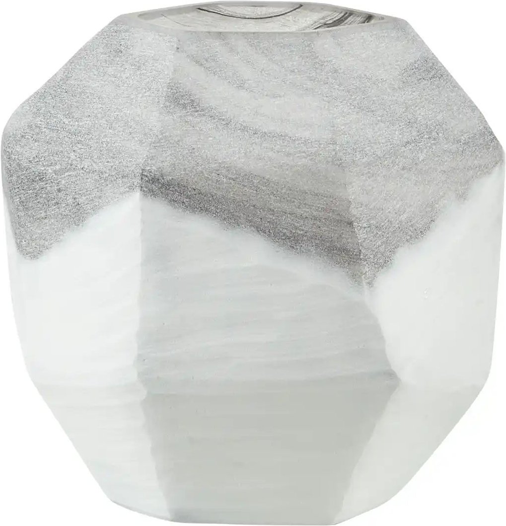HOME STORY Vase   ¦ weiß ¦ Glas ¦ Maße (cm): B: 18 H: 17 T: 16.0 Accessoires > Vasen - Höffner
