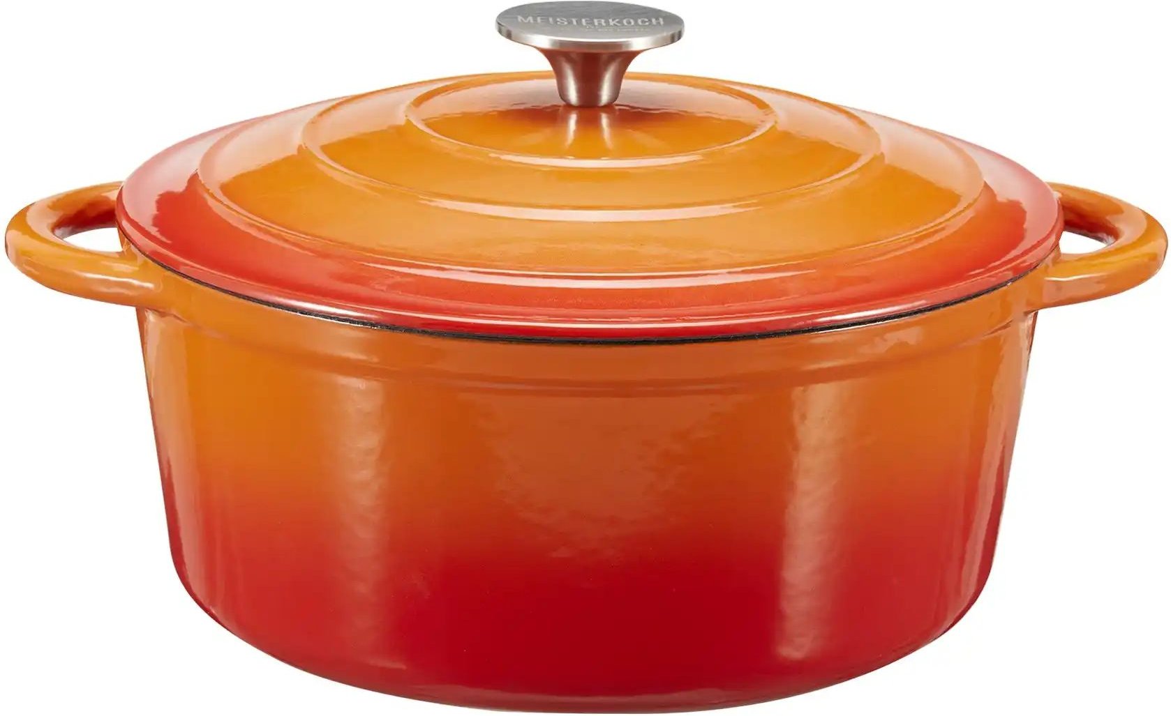 Meisterkoch Topf OPUS ¦ orange ¦ Gußeisen ¦ Maße (cm): H: 11,5 Ø: 26 Töpfe & Pfannen & Zubehör > Töpfe - Höffner