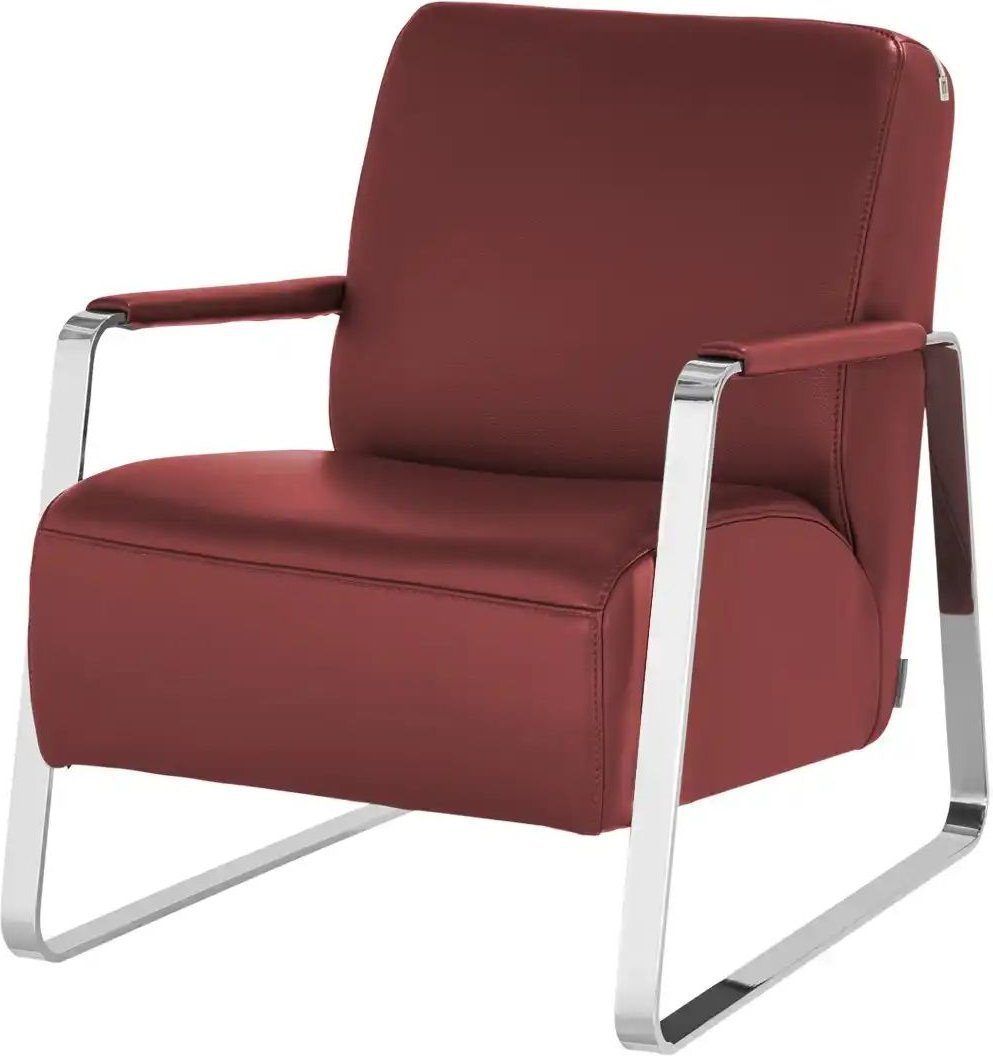 W.SCHILLIG Sessel aus Leder 17350 Quadroo ¦ rot ¦ Maße (cm): B: 65 H: 82 T: 82.0 Polstermöbel > Sessel > Fernsehsessel -...