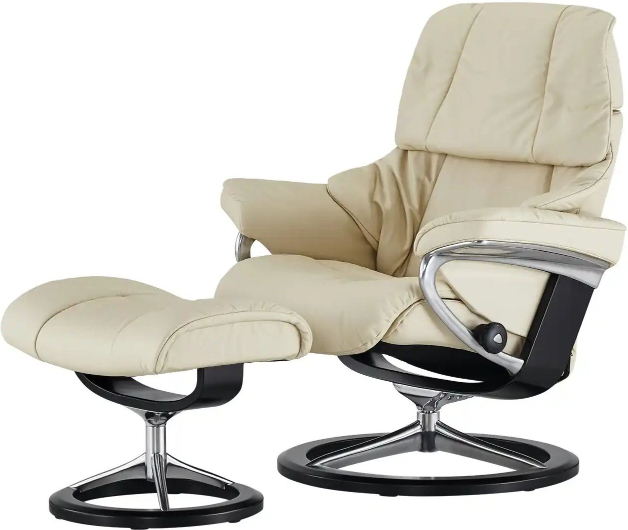 Stressless Relaxsessel mit Hocker Reno L ¦ creme ¦ Maße (cm): B: 92 H: 110 T: 80.0 Polstermöbel > Sessel > Fernsehsesse...