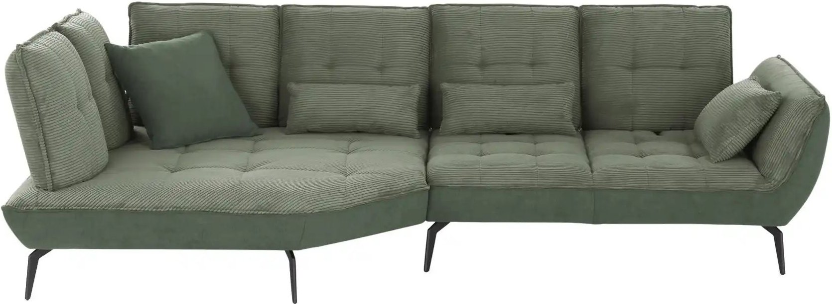 vito Ecksofa mit Sitztiefenverstellung Ticona ¦ grün ¦ Maße (cm): B: 336 H: 93 T: 169.0 Polstermöbel > Sofas > Ecksofas ...