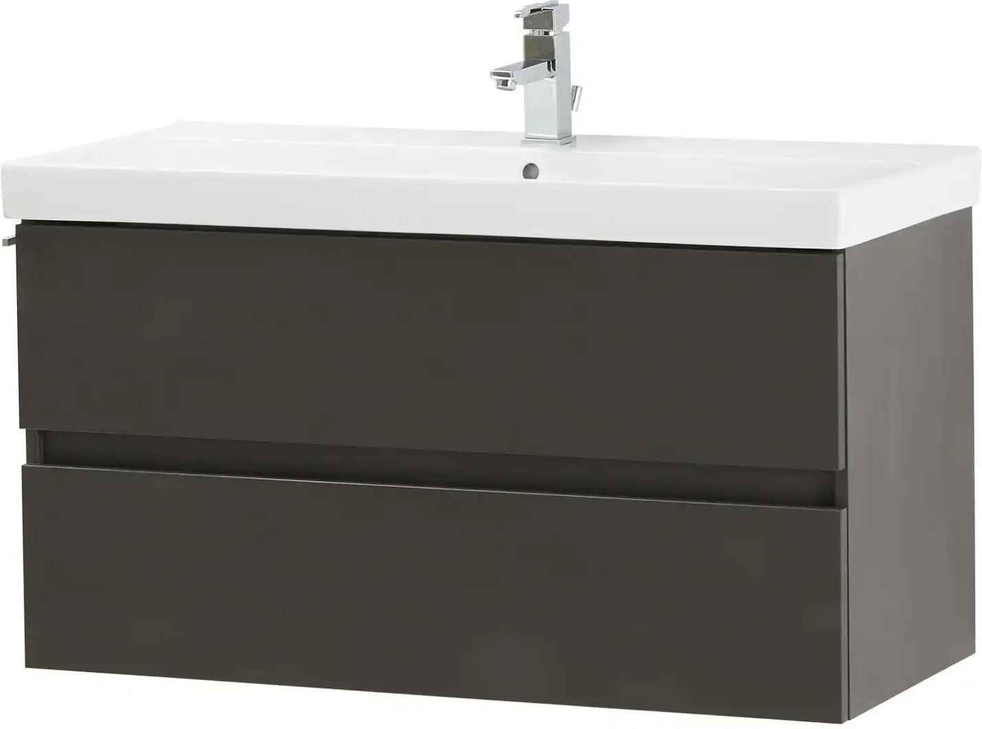 Wohnwert Waschtischkombination Alea ¦ schwarz ¦ Maße (cm): B: 101 H: 58,5 T: 46.0 Schränke > Badschränke > Komplett-Bad...