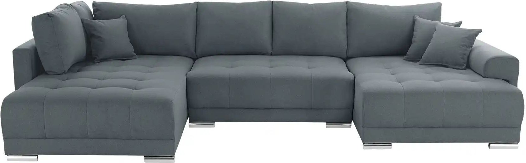 Wohnlandschaft mit Schlaffunktion Lemie ¦ grau ¦ Maße (cm): B: 356 H: 85 T: 218.0 Polstermöbel > Sofas > Schlafsofas - H...