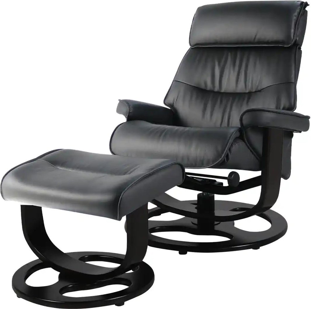 uno Sessel-Hocker-Set mit Relaxfunktion Ben ¦ schwarz ¦ Maße (cm): B: 80 H: 105 T: 92.0 Polstermöbel > Sessel > Relaxses...