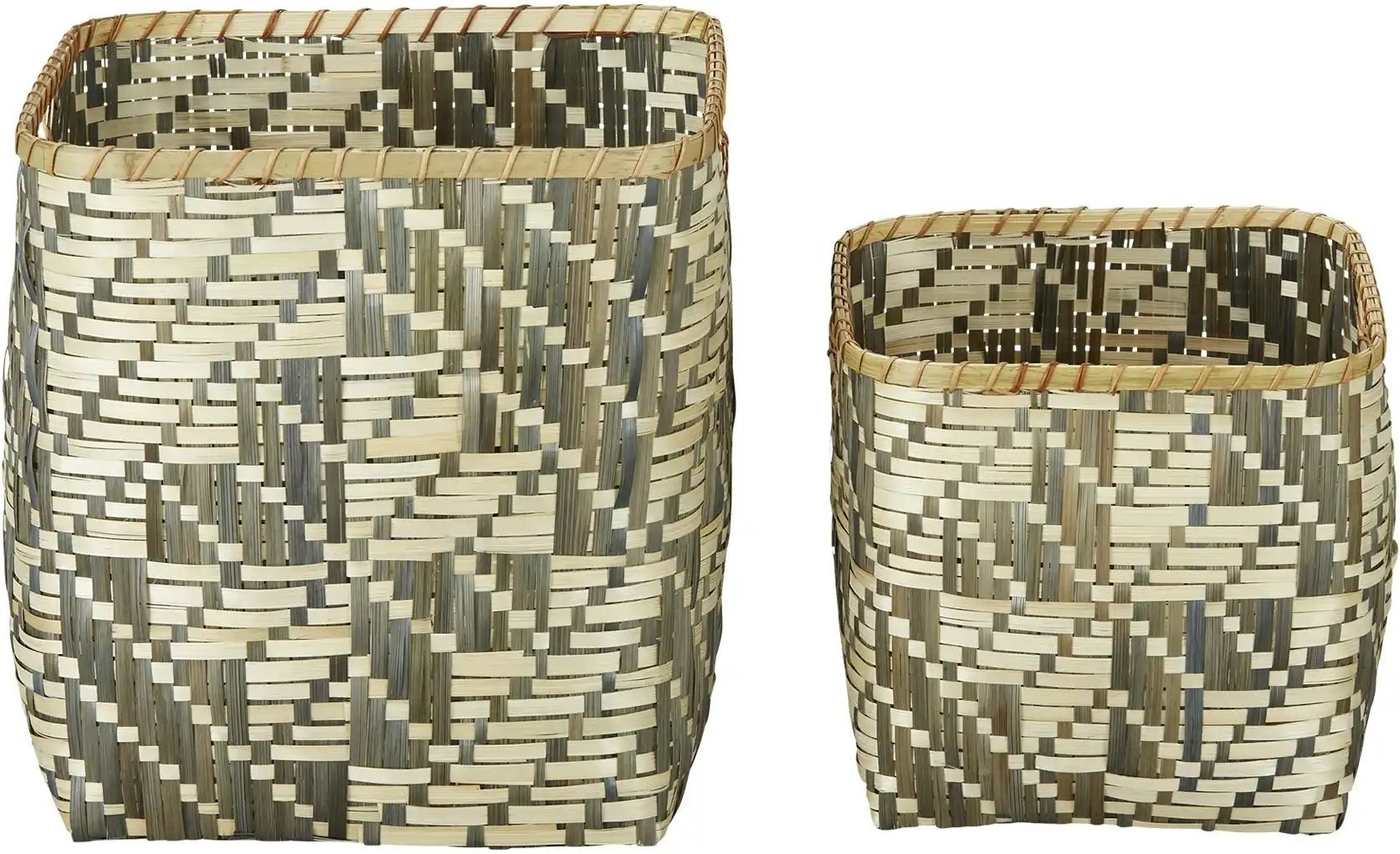 HOME STORY Aufbewahrungskorb 2er Set ¦ mehrfarbig ¦ Maße (cm): B: 36 H: 38 T: 36.0 Aufbewahrung > Körbe - Höffner