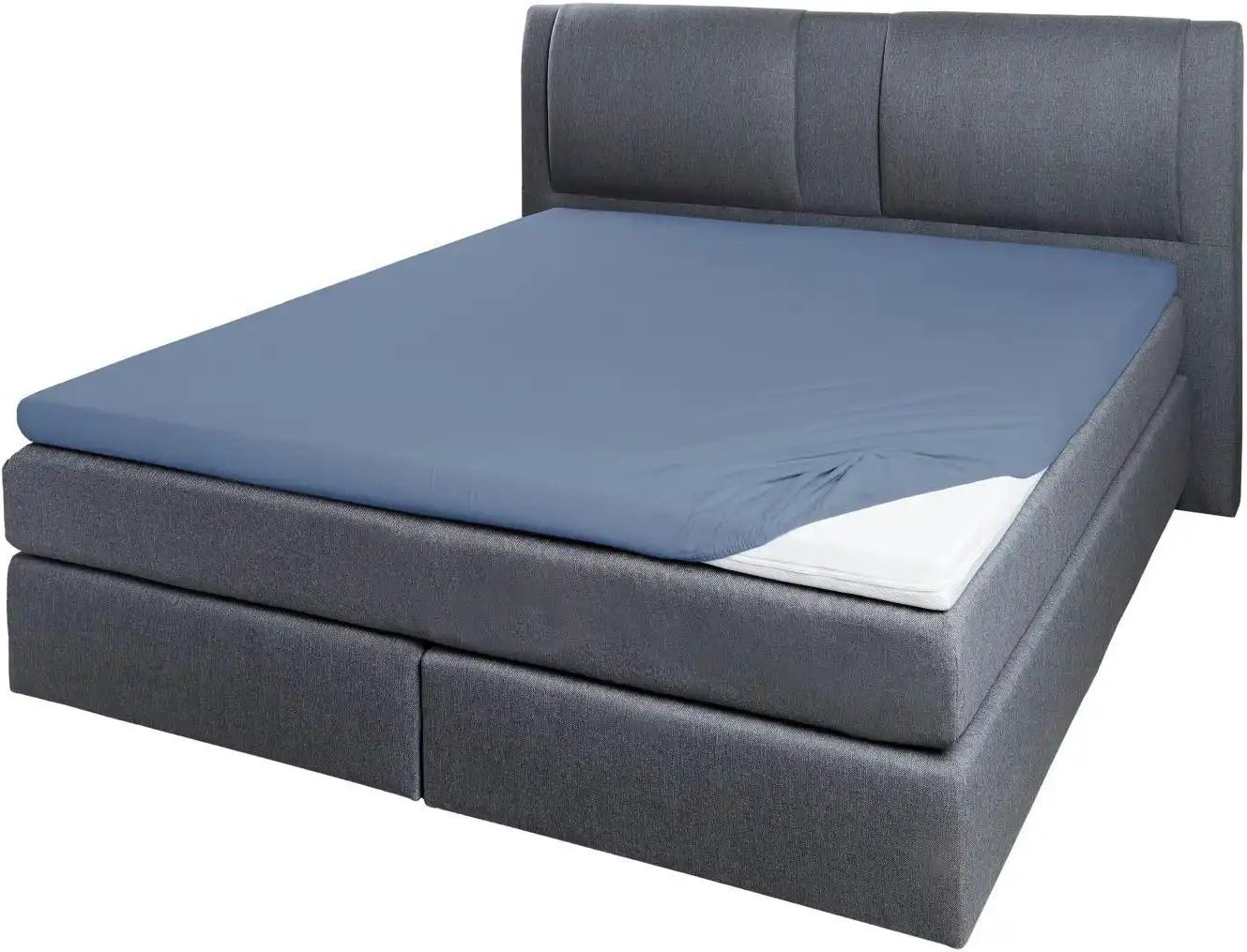 Jersey-Elastan Topperlaken ¦ blau ¦ Maße (cm): B: 100 H: 10 T: 10.0 Bettwaren > Bettlaken - Höffner