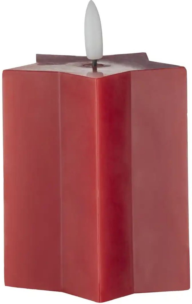 HOME STORY LED Stern Kerze   ¦ rot ¦ Wachs,Kunststoff ¦ Maße (cm): H: 13,5  Ø: 8.5 Weihnachten - Höffner