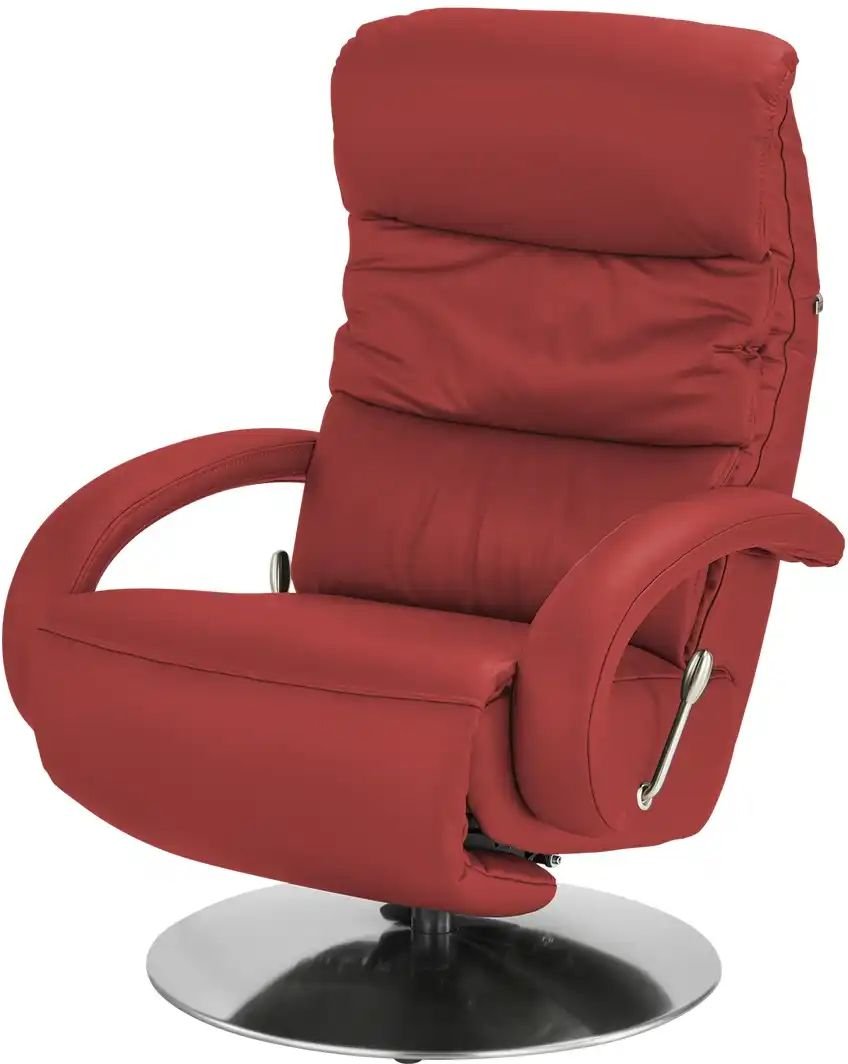 Hukla Leder-Relaxsessel Florian ¦ rot ¦ Maße (cm): B: 73 H: 102 T: 91.0 Polstermöbel > Sessel > Relaxsessel - Höffner