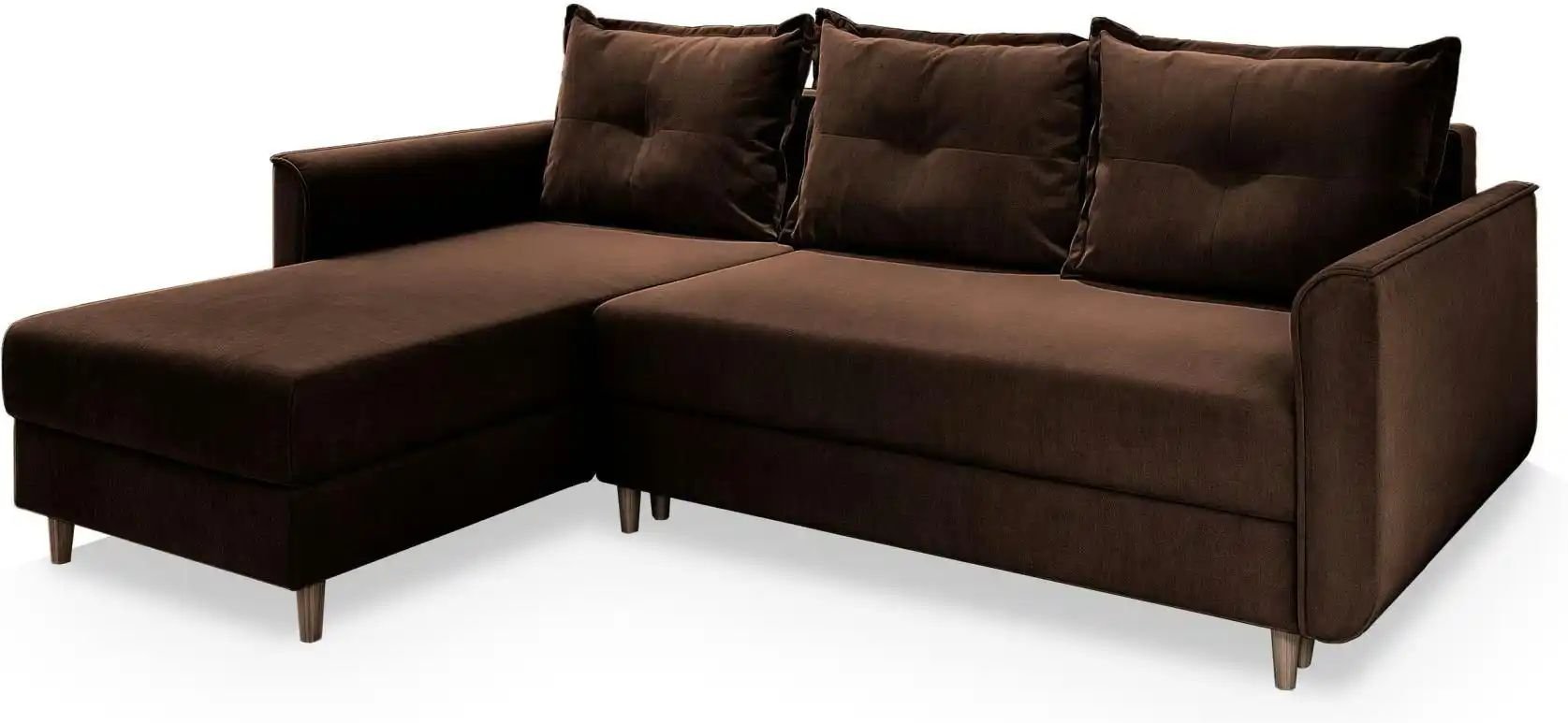 MASSENO Ecksofa mit Schlaffunktion Pisan ¦ braun ¦ Maße (cm): B: 220 H: 91 Polstermöbel > Sofas > 3-Sitzer - Höffner