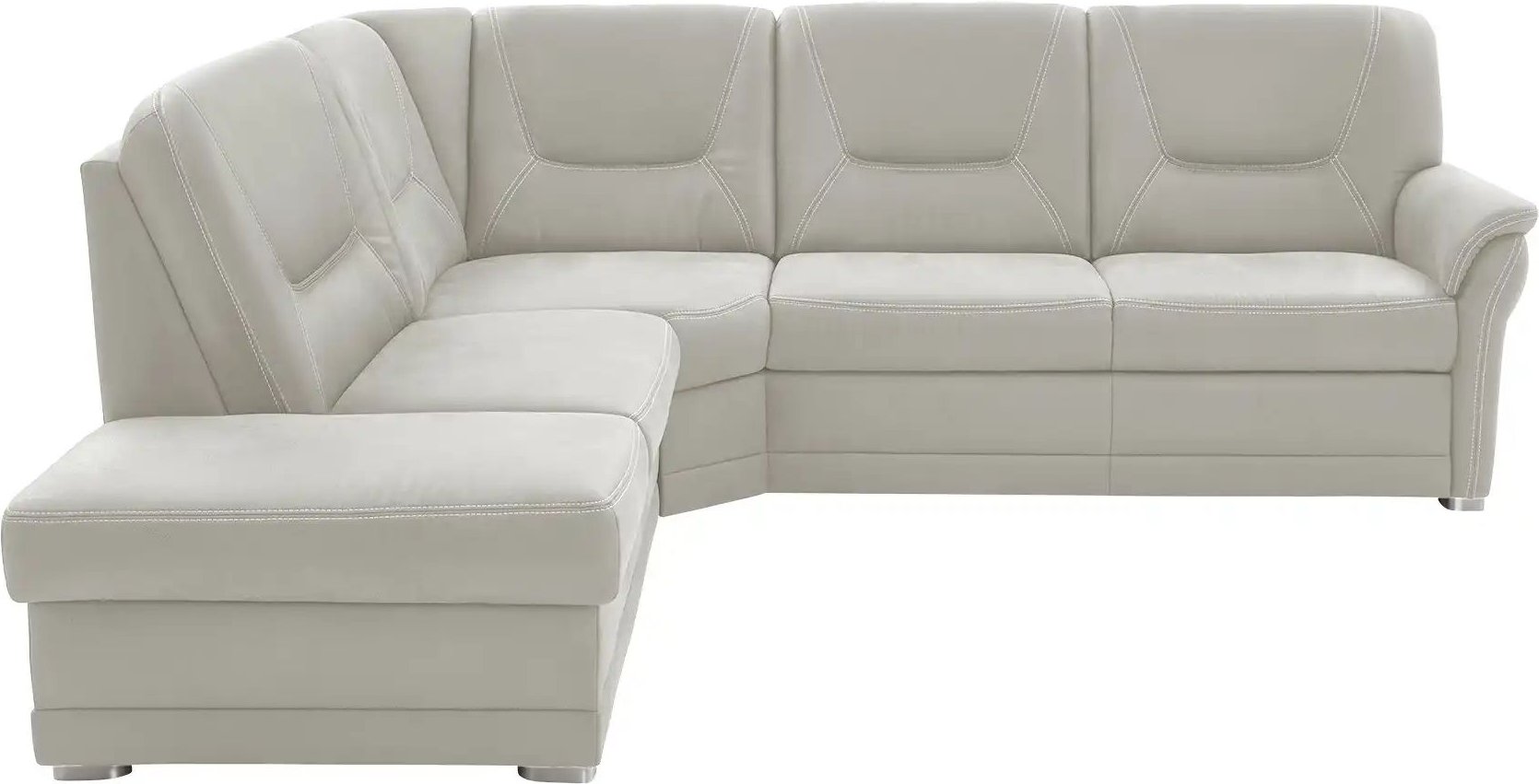 meinSofa Ecksofa aus Mikrofaser Edda ¦ silber ¦ Maße (cm): B: 253 H: 96 T: 238.0 Polstermöbel > Sofas > Ecksofas - Höffn...