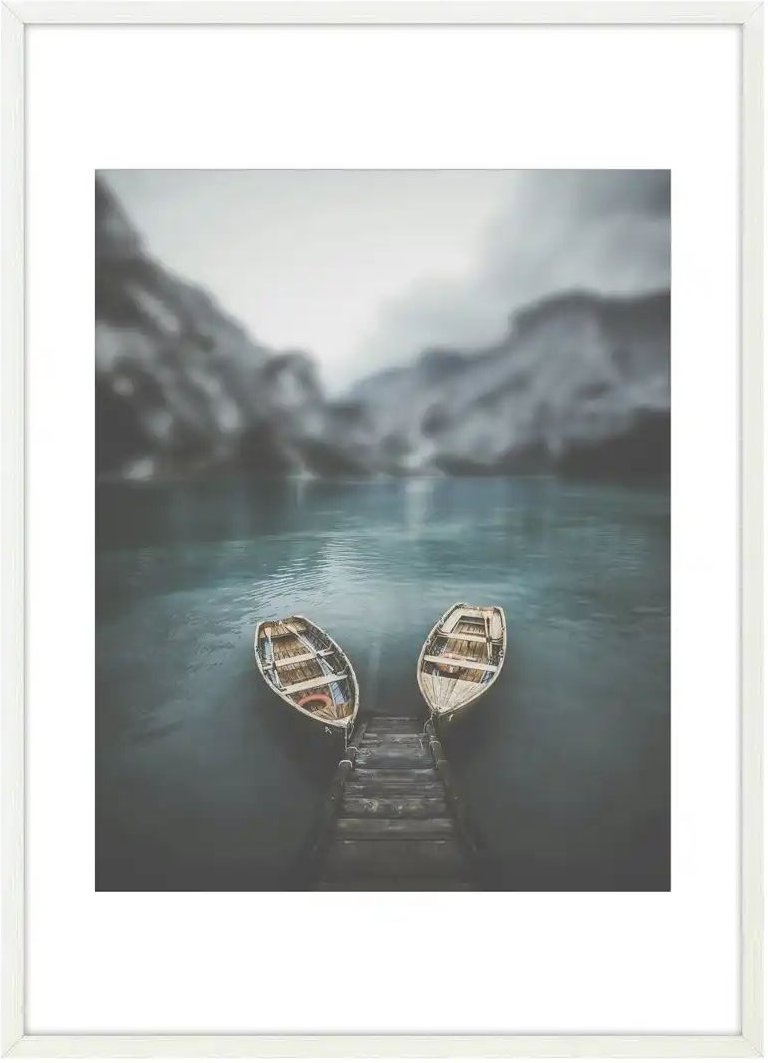 Holzbilderrahmen 50x70 cm Iceland ¦ weiß ¦ Holzwerkstoff ¦ Maße (cm): B: 52 H: 72 T: 2.8 Accessoires > Bilderrahmen - H...