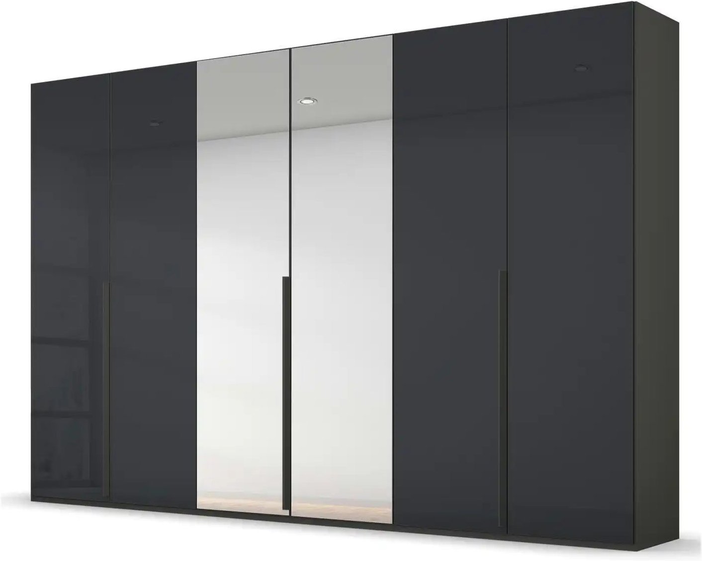 Drehtürenschrank Port Talbot ¦ schwarz ¦ Maße (cm): B: 301 H: 223 Schränke > Kleiderschränke > Drehtürenschränke - Höff...