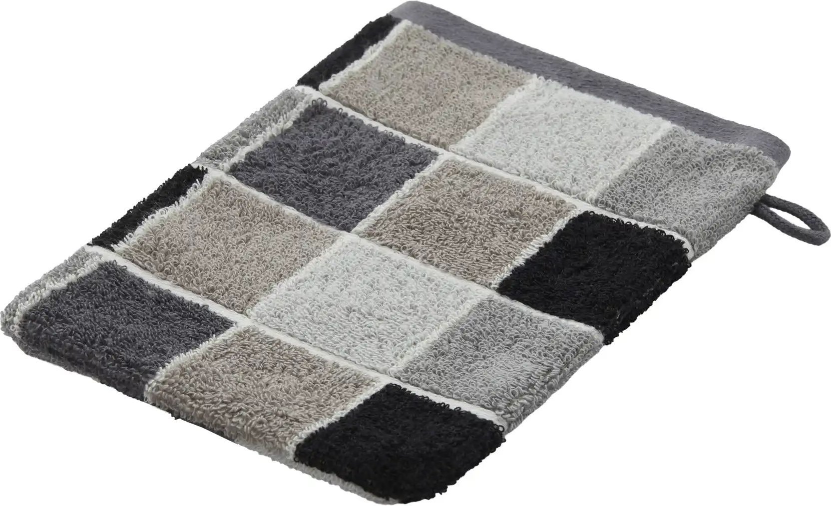 como Waschhandschuh  Karo ¦ grau ¦ Maße (cm): B: 16 Badtextilien > Handtücher & Badetücher > Handtücher - Höffner