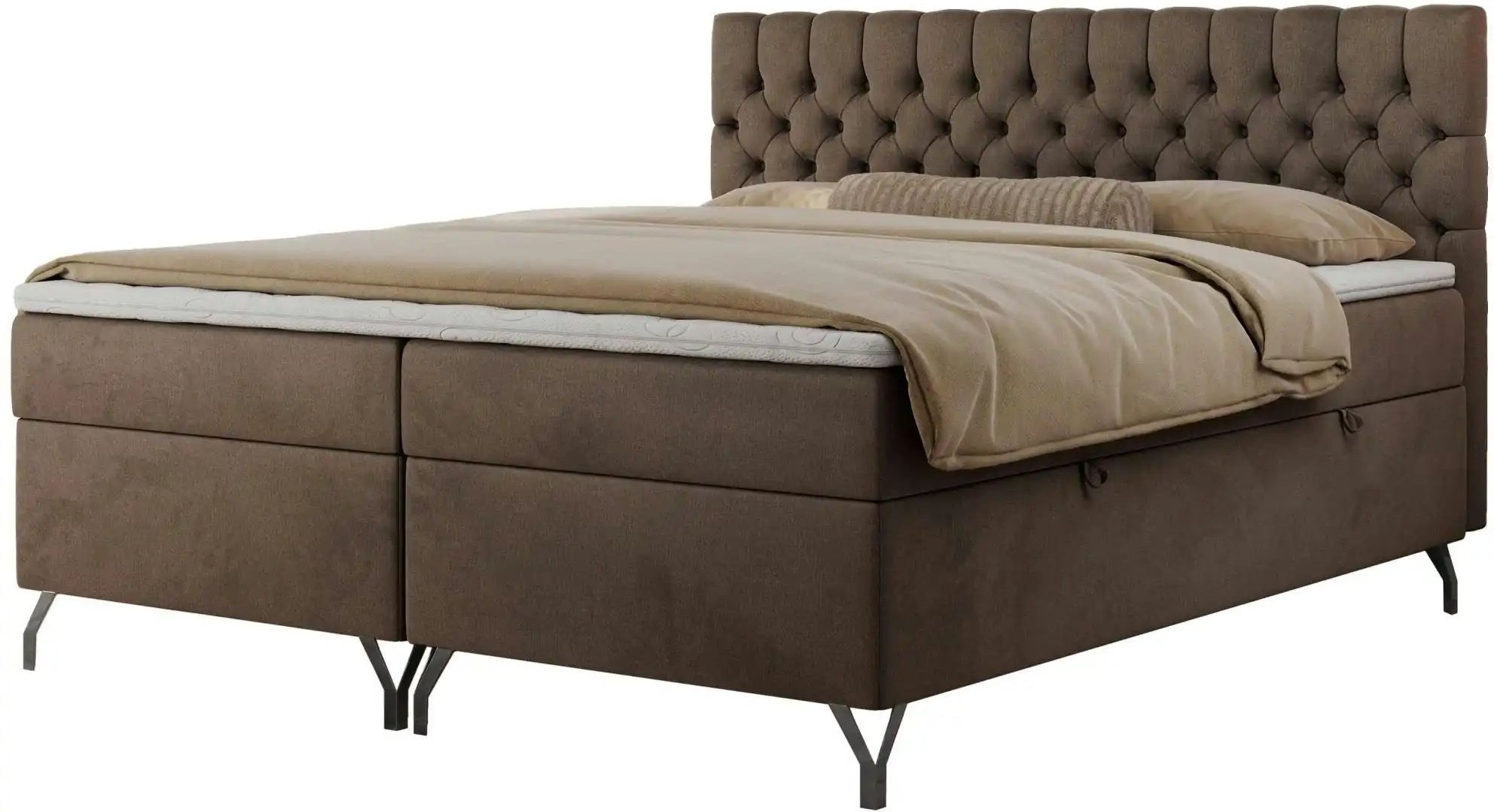 Boxbett mit Bettkasten Grimaldi ¦ braun ¦ Maße (cm): B: 124 H: 115 Betten > Komfortbetten - Höffner