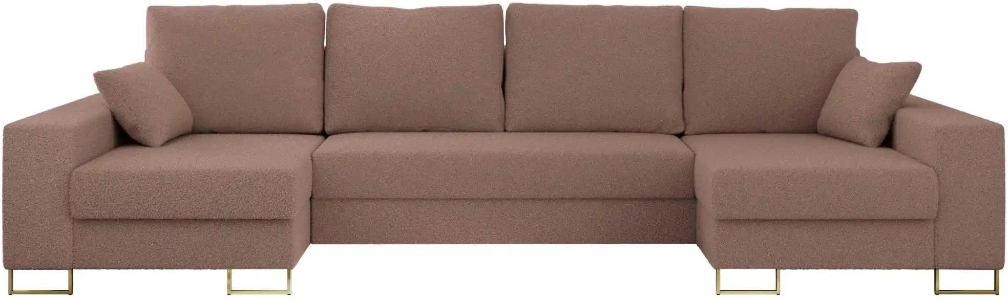 Wohnlandschaft mit Schlaffunktion Dorain ¦ rosa/pink ¦ Maße (cm): B: 312 H: 95 Polstermöbel > Sofas > Wohnlandschaften -...
