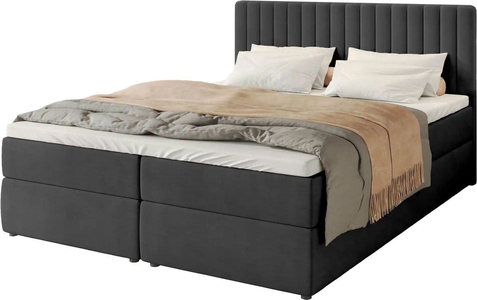 Boxbett mit Bettkasten und Topper Drayton ¦ schwarz ¦ Maße (cm): B: 160 H: 102 Betten > Polsterbetten - Höffner