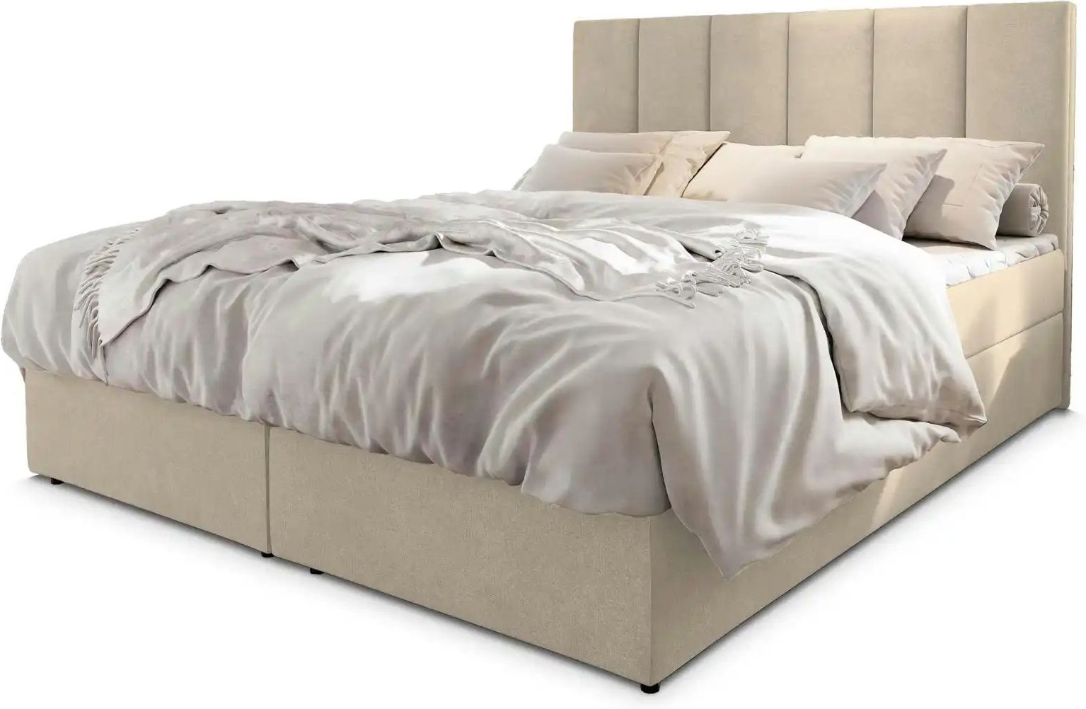 MASSENO Boxbett mit Bettkasten Meril ¦ beige ¦ Maße (cm): B: 160 H: 98 Betten > Polsterbetten - Höffner