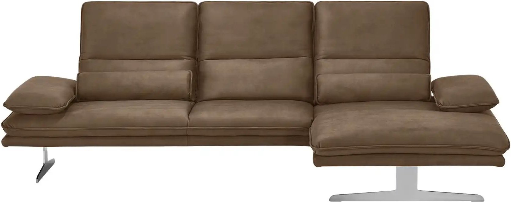 W.SCHILLIG Ecksofa aus Mikrofaser Broadway ¦ braun ¦ Maße (cm): B: 291 H: 94 T: 164.0 Polstermöbel > Sofas > Ecksofas - ...