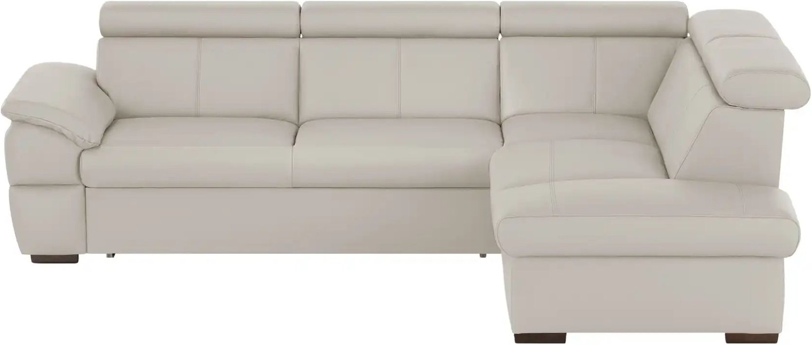 uno Ecksofa aus Echtleder Town ¦ grau ¦ Maße (cm): B: 264 H: 76 T: 210.0 Polstermöbel > Sofas > Ecksofas - Höffner