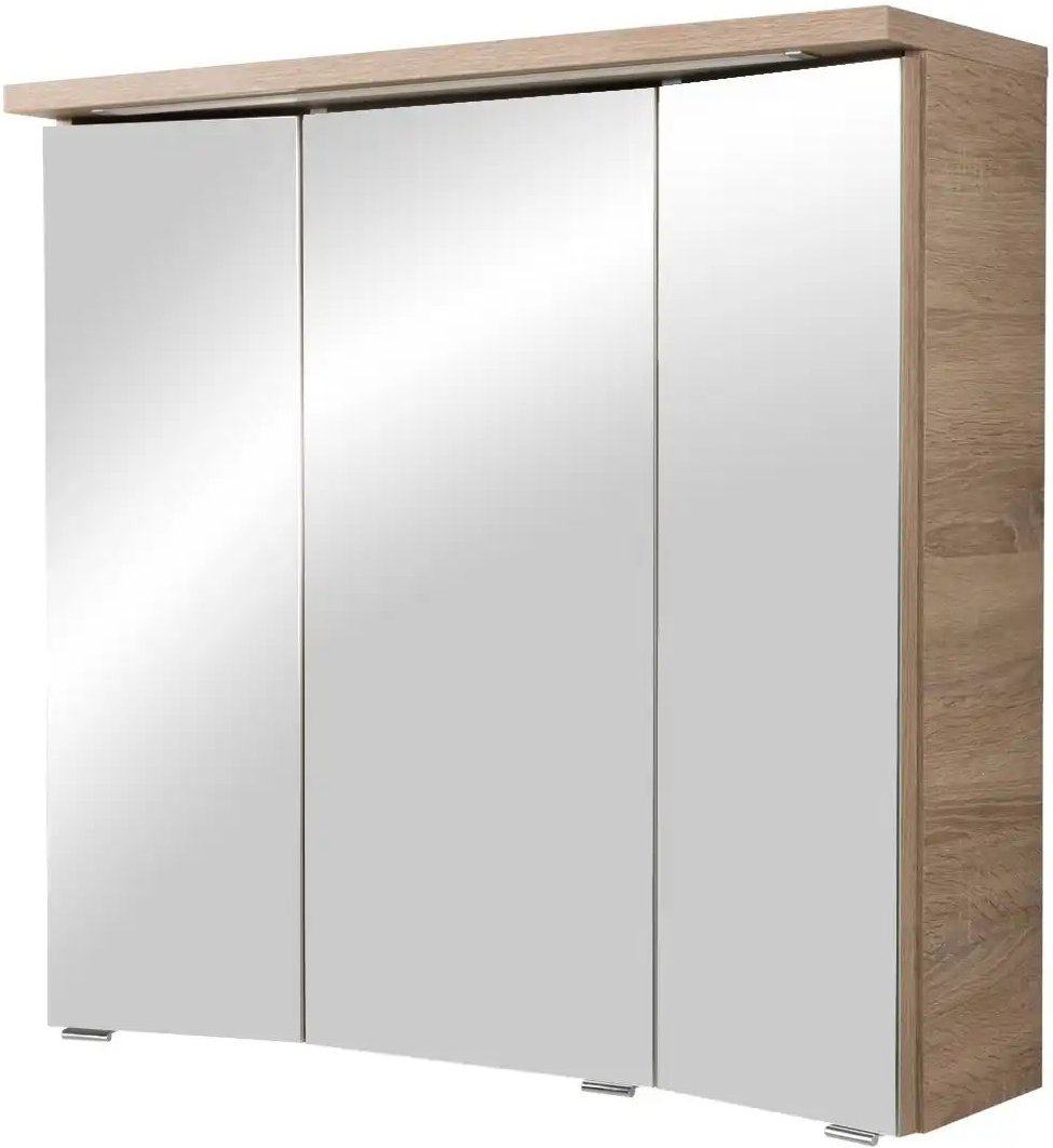 calmo2go Spiegelschrank 3-türig Juba ¦ holzfarben ¦ Maße (cm): B: 75 H: 70 T: 20.0 Schränke > Badschränke > Spiegelschr...