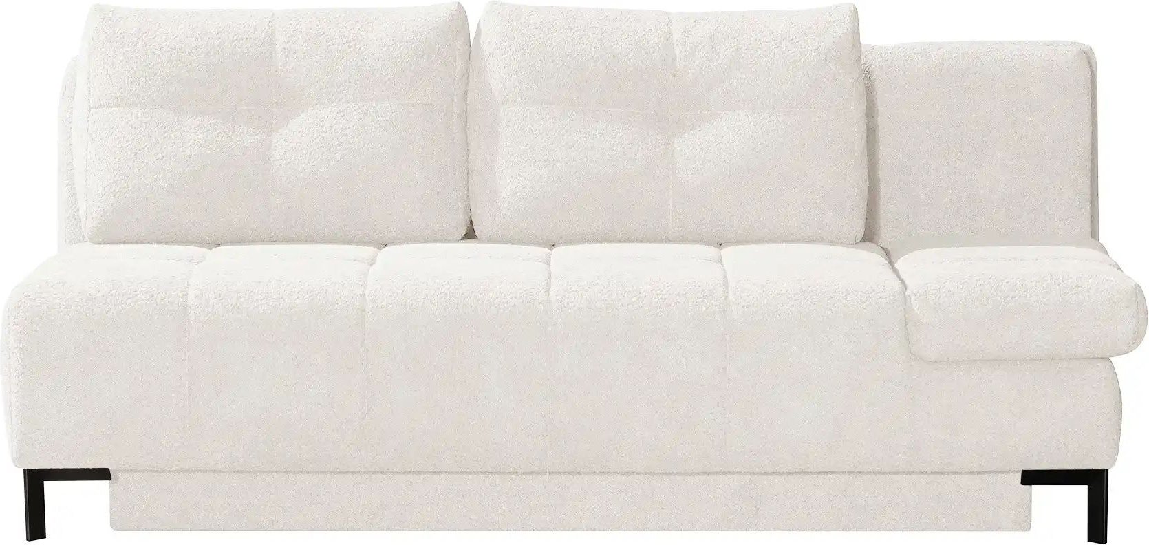 Querschläfer aus Bouclé Sammy ¦ beige ¦ Maße (cm): B: 206 H: 98 T: 98.0 Polstermöbel > Sofas > 2-Sitzer - Höffner