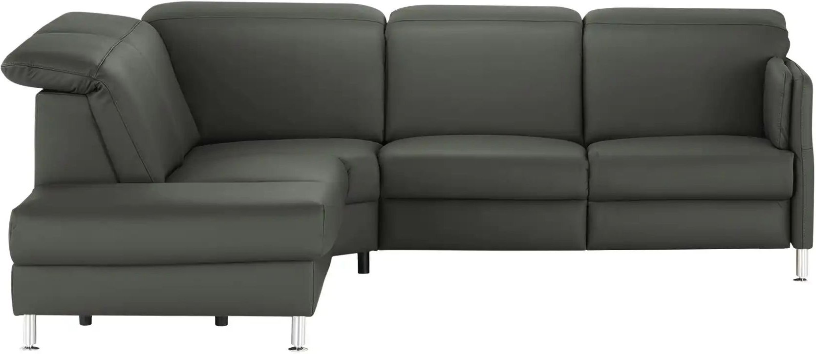 meinSofa Leder-Ecksofa Leon ¦ grau ¦ Maße (cm): B: 259 H: 83 T: 236.0 Polstermöbel > Sofas > 3-Sitzer - Höffner