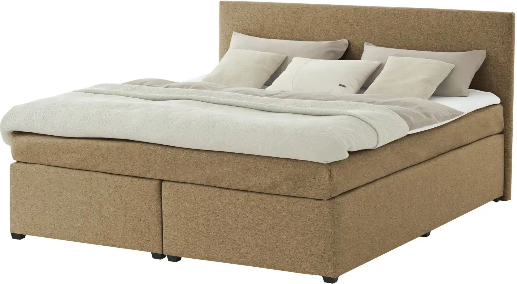 Boxspringbett mit Matratze und Topper H3 Duke ¦ gelb ¦ Maße (cm): B: 187 H: 104 Betten > Boxspringbetten - Höffner