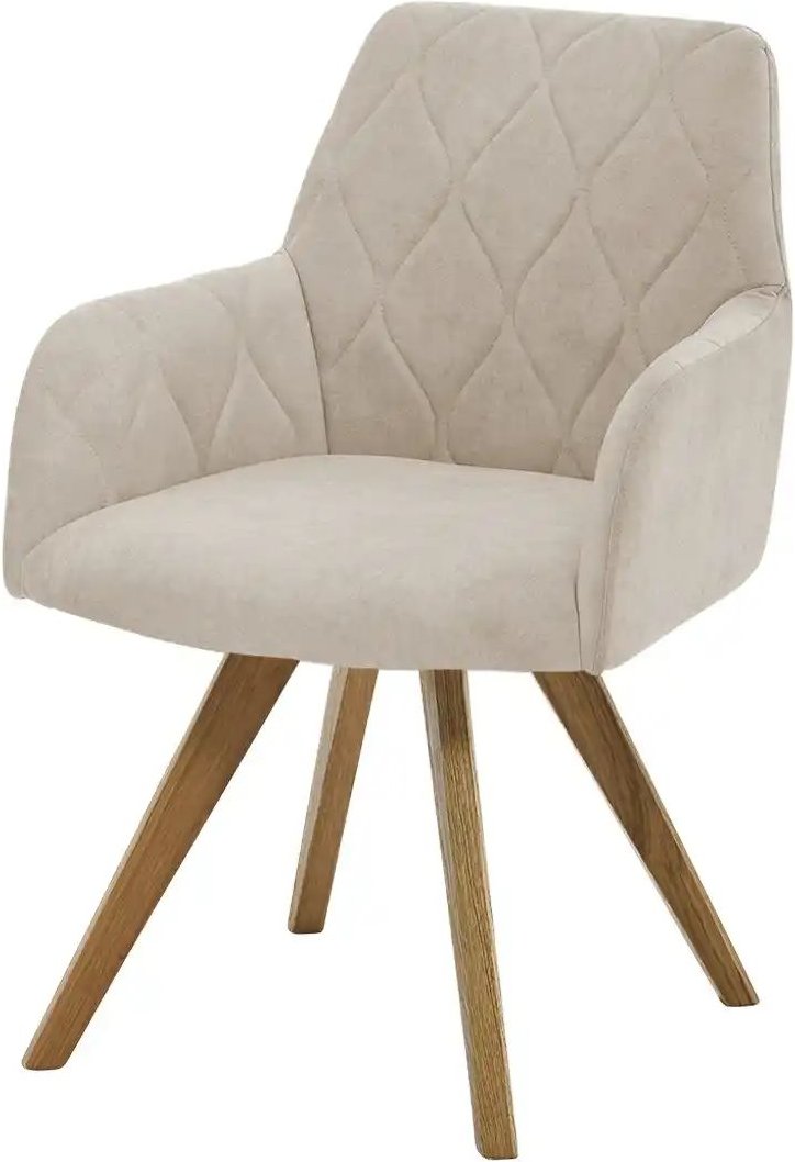 Woodford Esszimmerstuhl Damask ¦ creme ¦ Maße (cm): B: 61 H: 88 T: 66.5 Stühle > Küchenstühle > Küchenstühle mit Armleh...