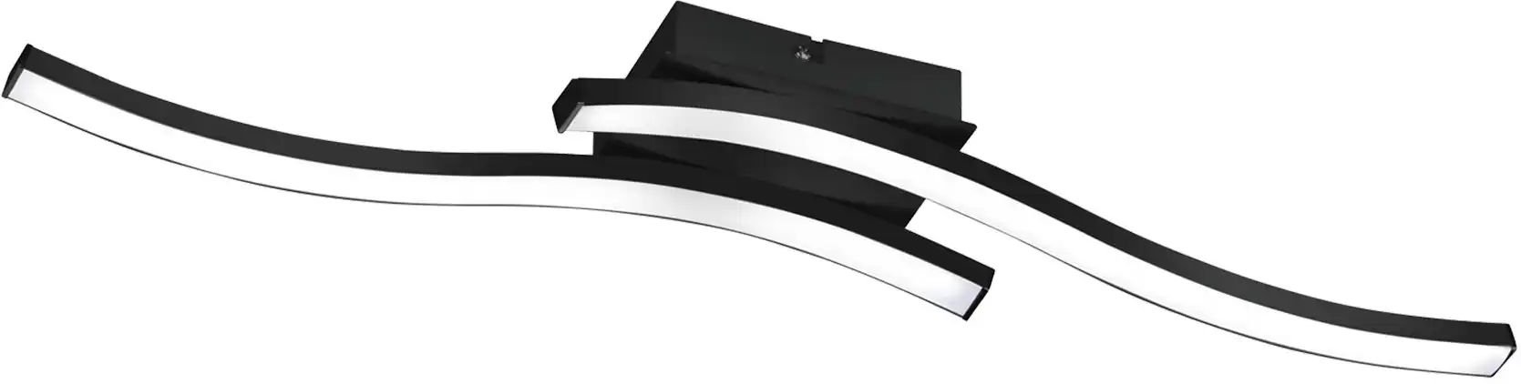 LED-Deckenleuchte 2-flammig schwarz ¦ schwarz ¦ Maße (cm): B: 56 H: 7 T: 9.0 Lampen & Leuchten > Deckenleuchten - Hö...