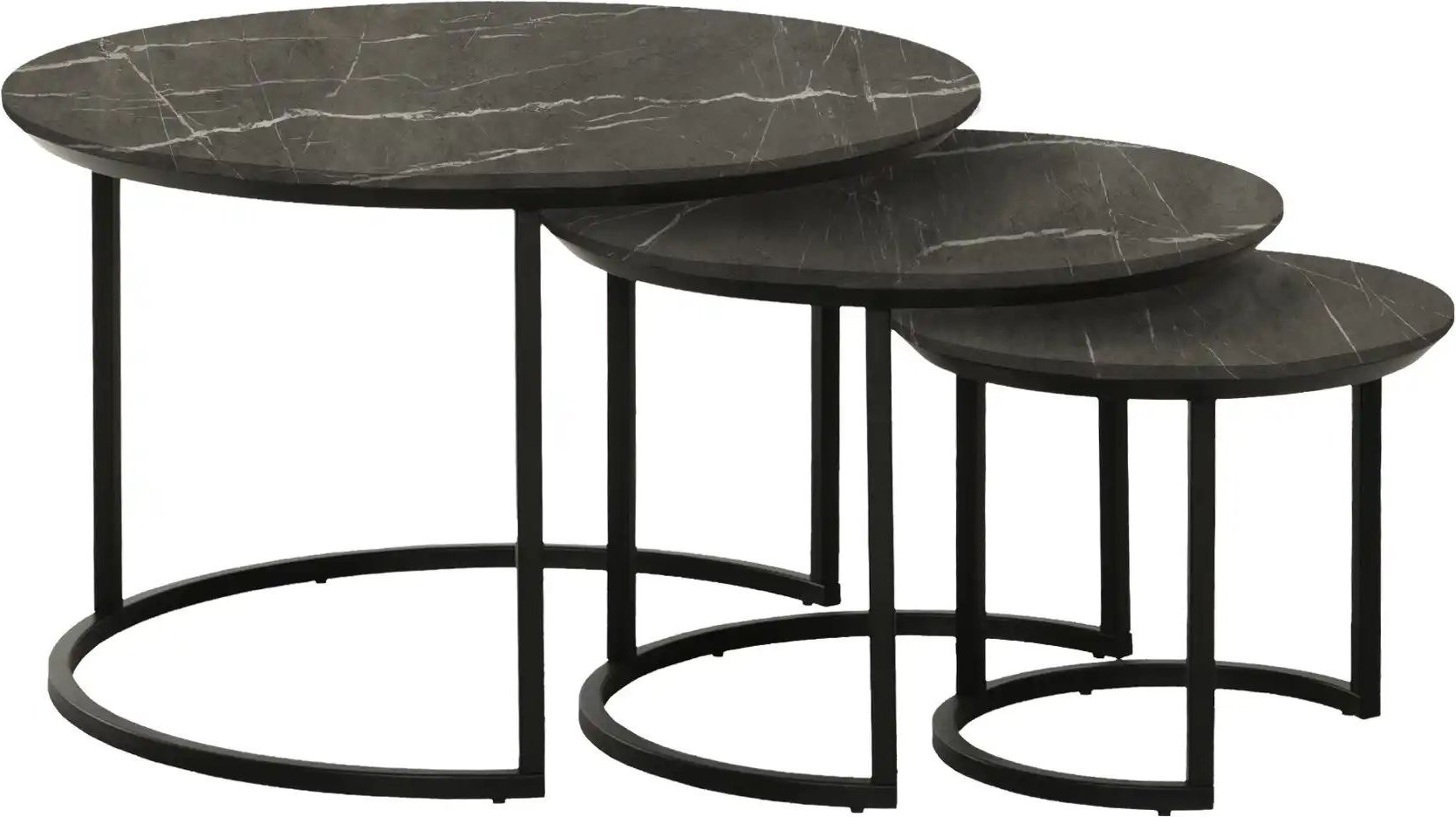 uno Couchtisch 3er-Set Dover ¦ grau Tische > Couchtische > Couchtische rund - Höffner