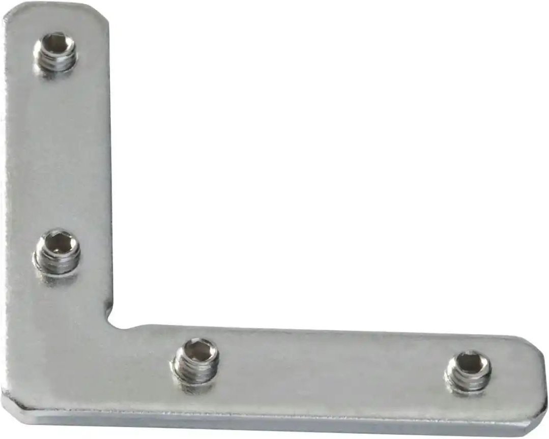 Mydeco Eckverbinder Level 1-Lauf ¦ silber ¦ Stahl ¦ Maße (cm): B: 4,5 H: 0,2 Gardinen & Rollos > Gardinenstangen & Zub...