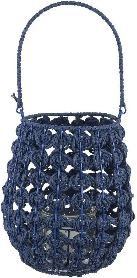 Laterne ¦ blau ¦ Papier,Eisen,Glas ¦ Maße (cm): H: 25 Ø: 23.5 Accessoires > Kerzen & Kerzenständer - Höffner
