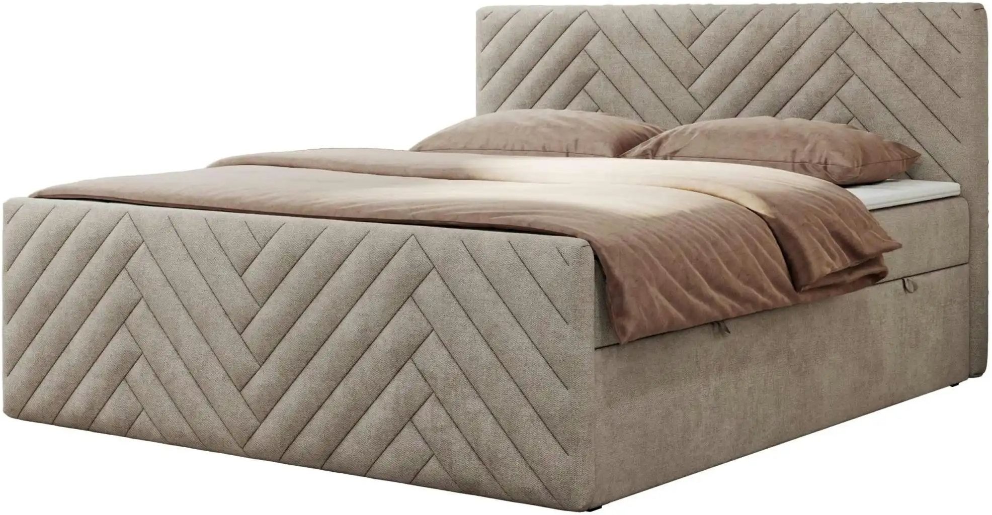 Boxbett mit Bettkasten Paris Duo ¦ beige ¦ Maße (cm): B: 181 H: 110 Betten > Komfortbetten - Höffner