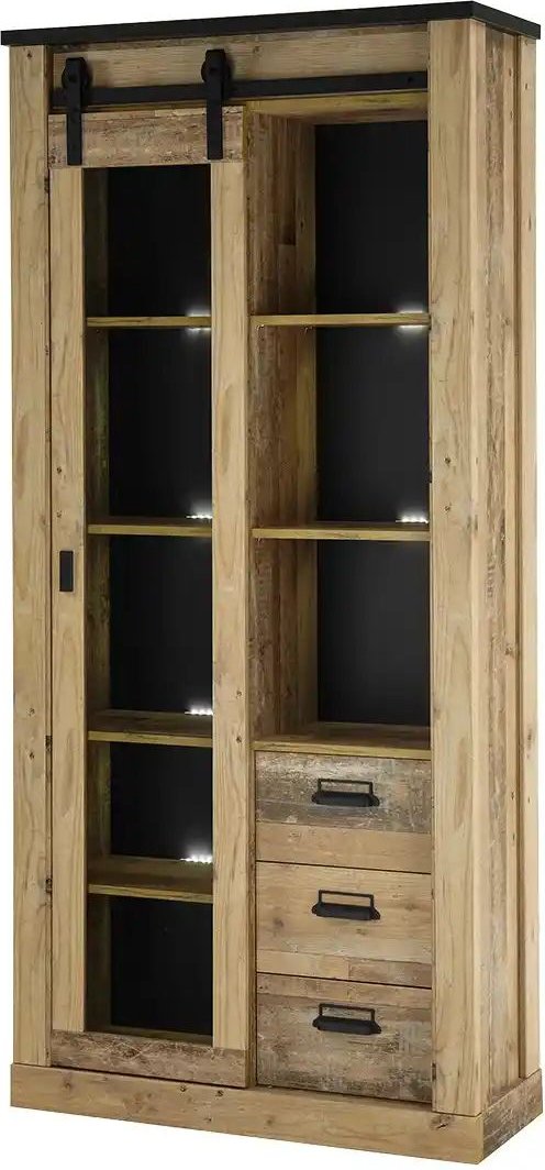 Vitrine Sintra ¦ holzfarben ¦ Maße (cm): B: 92 H: 200 T: 37.0 Schränke > Vitrinen - Höffner